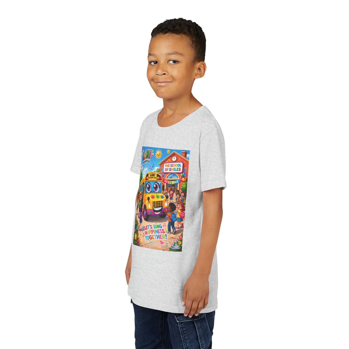 Lani™ Youth Short Sleeve Tee – "Let's Sing Happiness Together!" Graphic