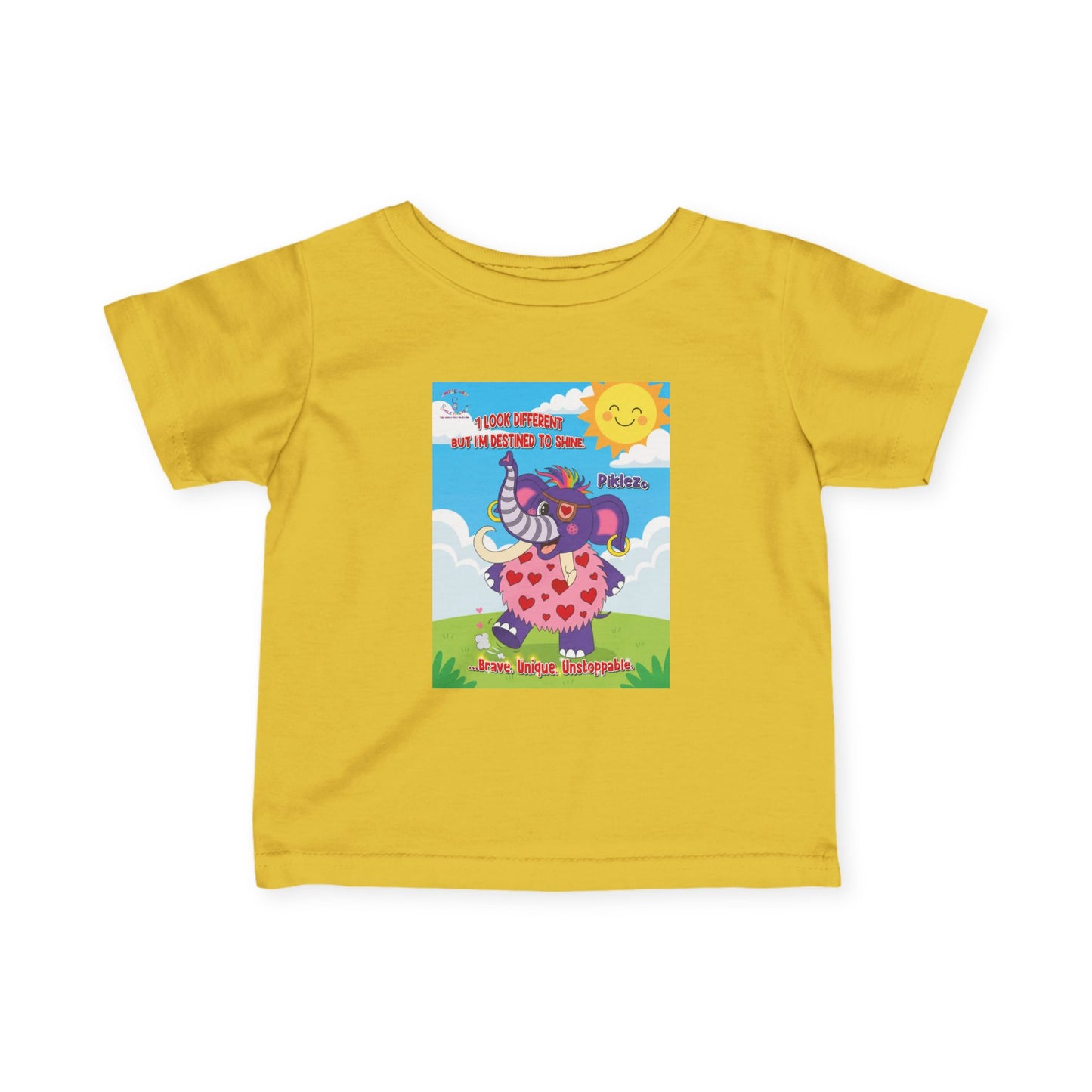 Piklez™ Infant Fine Jersey Tee – “Destined to Shine” Baby Shirt | Smile Universe Piklez Collection