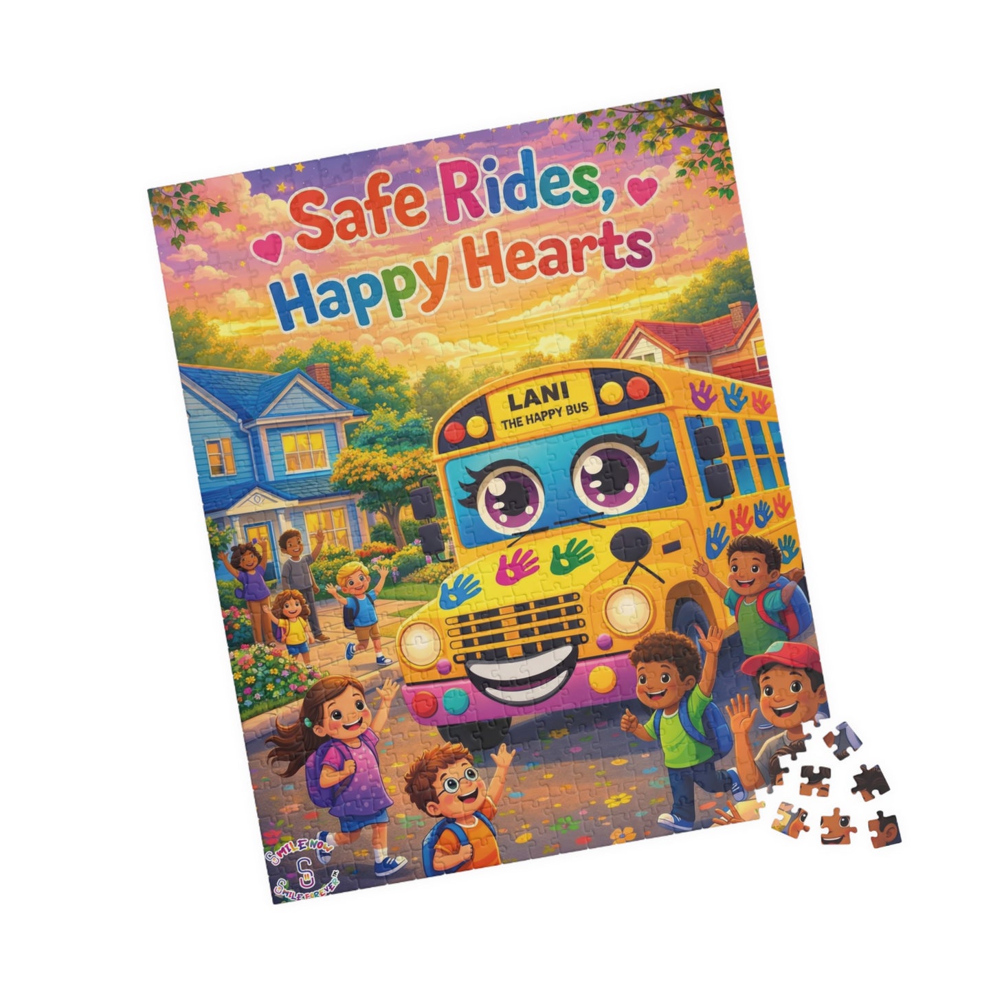 Lani™ Puzzle (110, 252, 520 & 1014-piece) – "Safe Rides, Happy Hearts" Graphic
