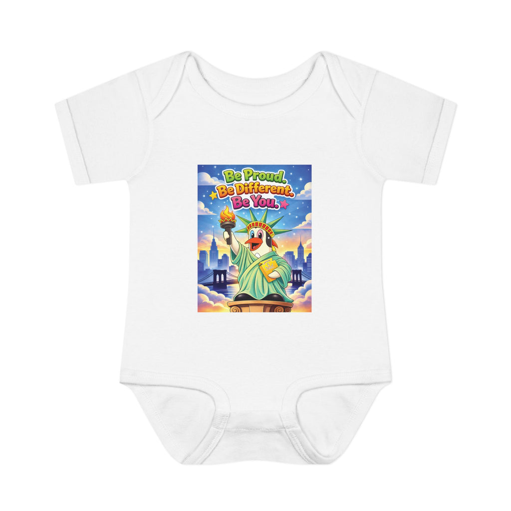 TuBz™ "Be Proud. Be Different. Be You." Infant Bodysuit - Inspirational Baby Onesie