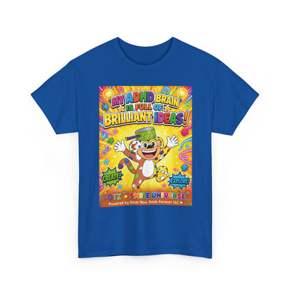 Potz™ Unisex Heavy Cotton™ Tee – "My ADHD Brain is Full of Brilliant Ideas!" Graphic Tee | Smile Universe Collection