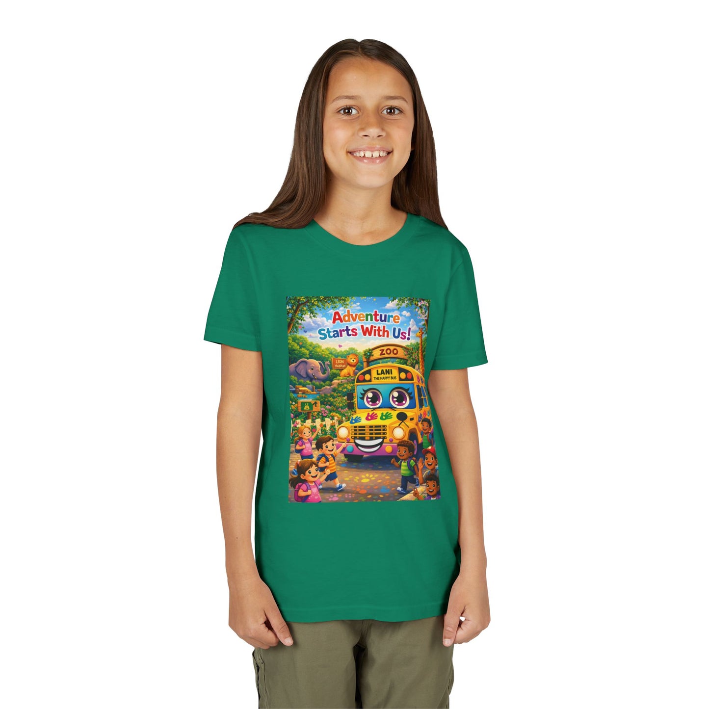 Lani™ Youth Short Sleeve Tee – "Adventure Starts With Us!" Graphic