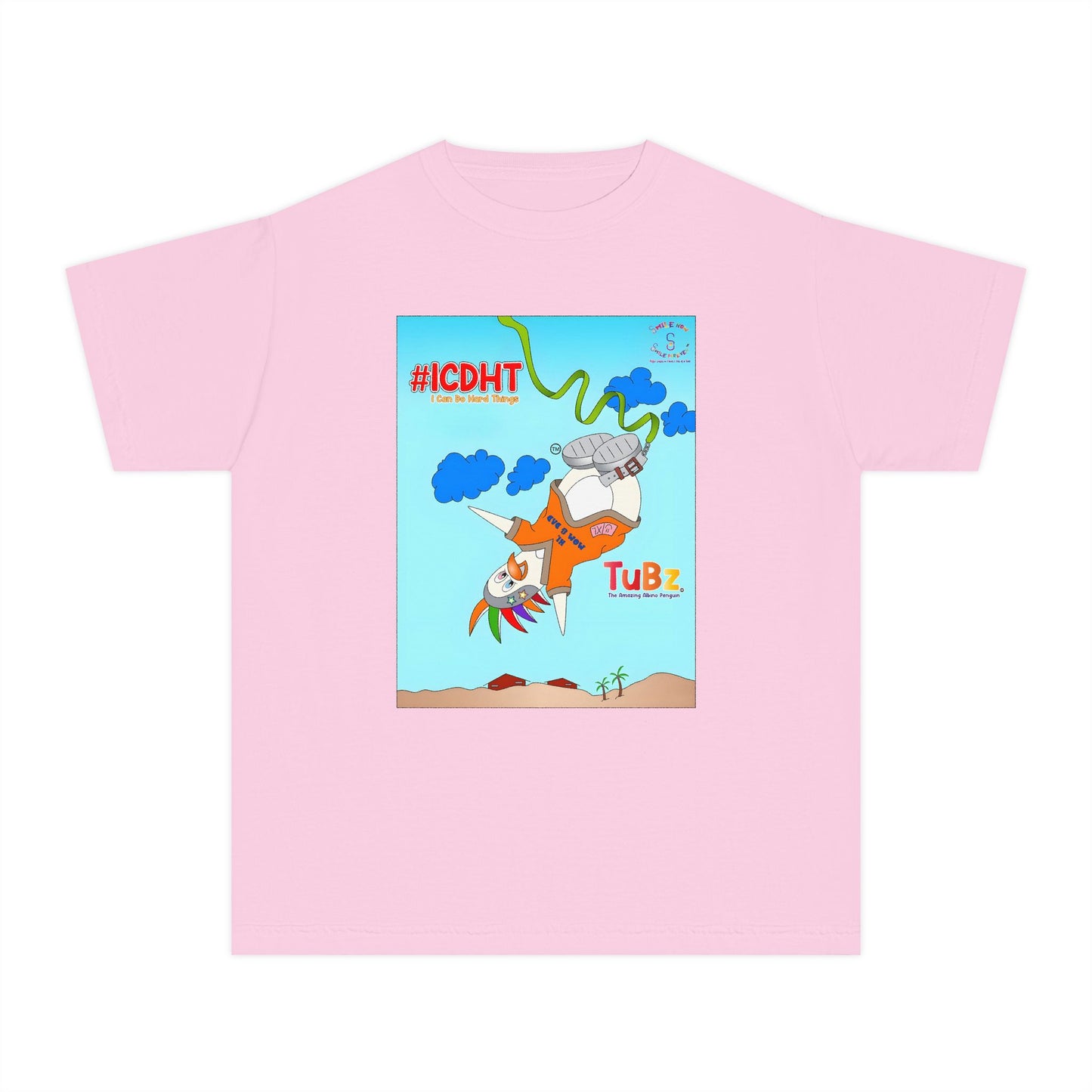 TuBz™ "I Can Do Hard Things" Youth T-Shirt | Youth Midweight Tee- Motivational Kids Graphic Tee