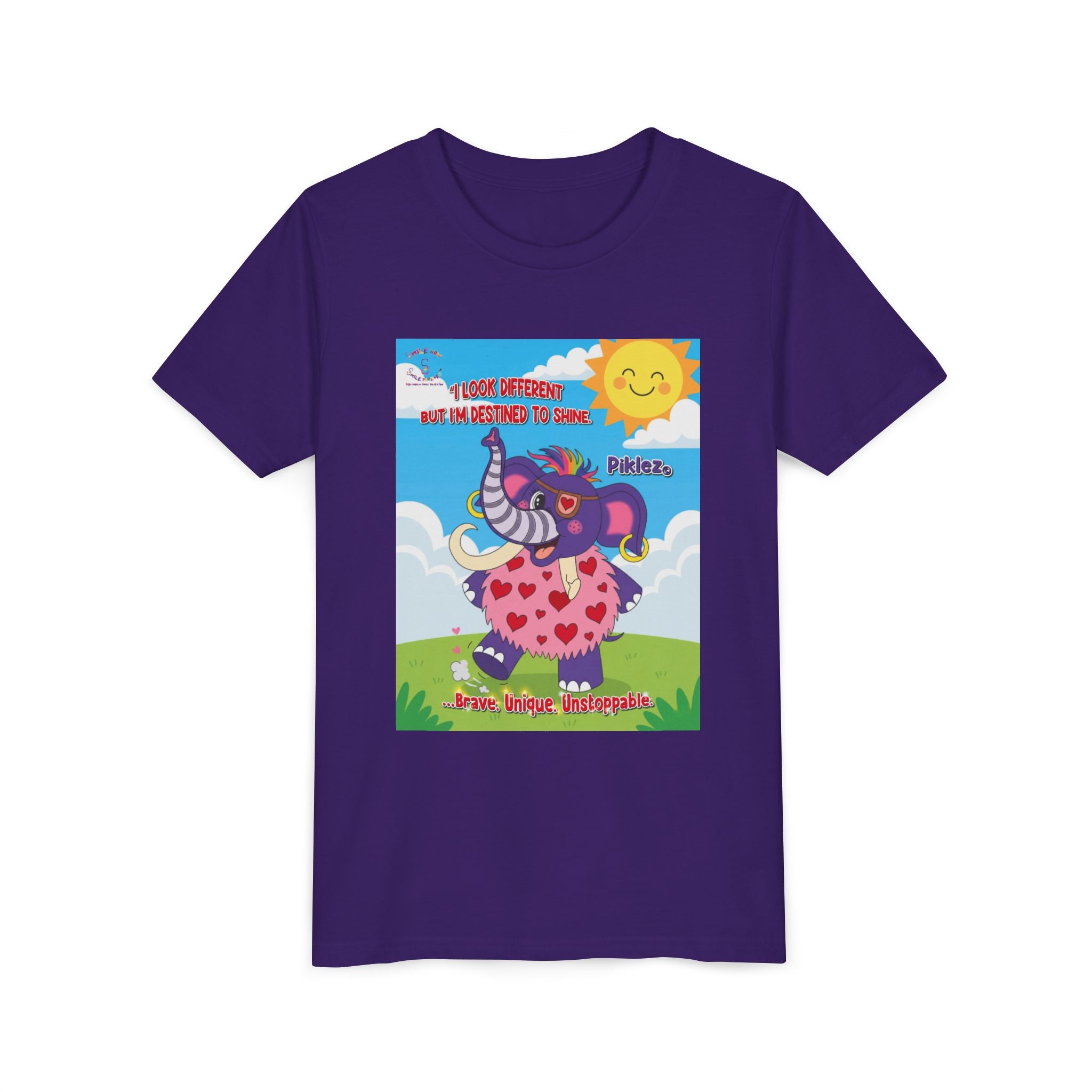 Piklez™ Kids T-Shirt Youth Tee – “Destined to Shine” Graphic Tee | Smile Universe Collection