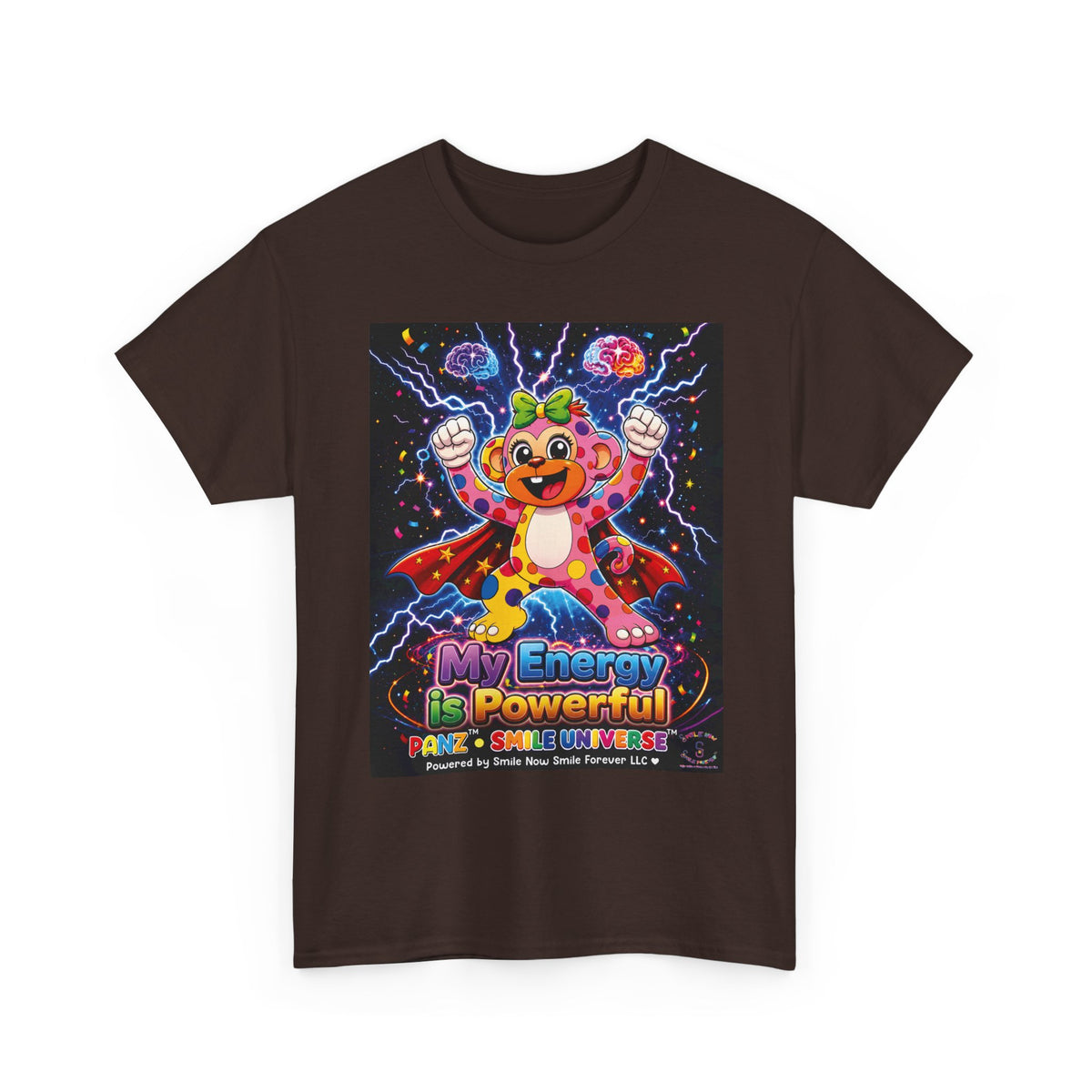 Panz™ Unisex Heavy Cotton™ Tee For Adult – "My Energy is Powerful" Graphic Tee | Smile Universe Collection