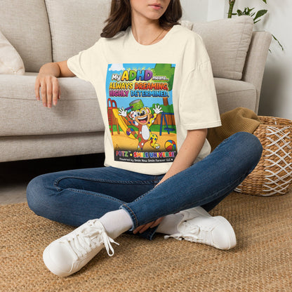 Potz™ Unisex Softstyle T-Shirt – "My ADHD Means Always Dreaming, Highly Determined" Graphic Tee | Smile Universe Collection