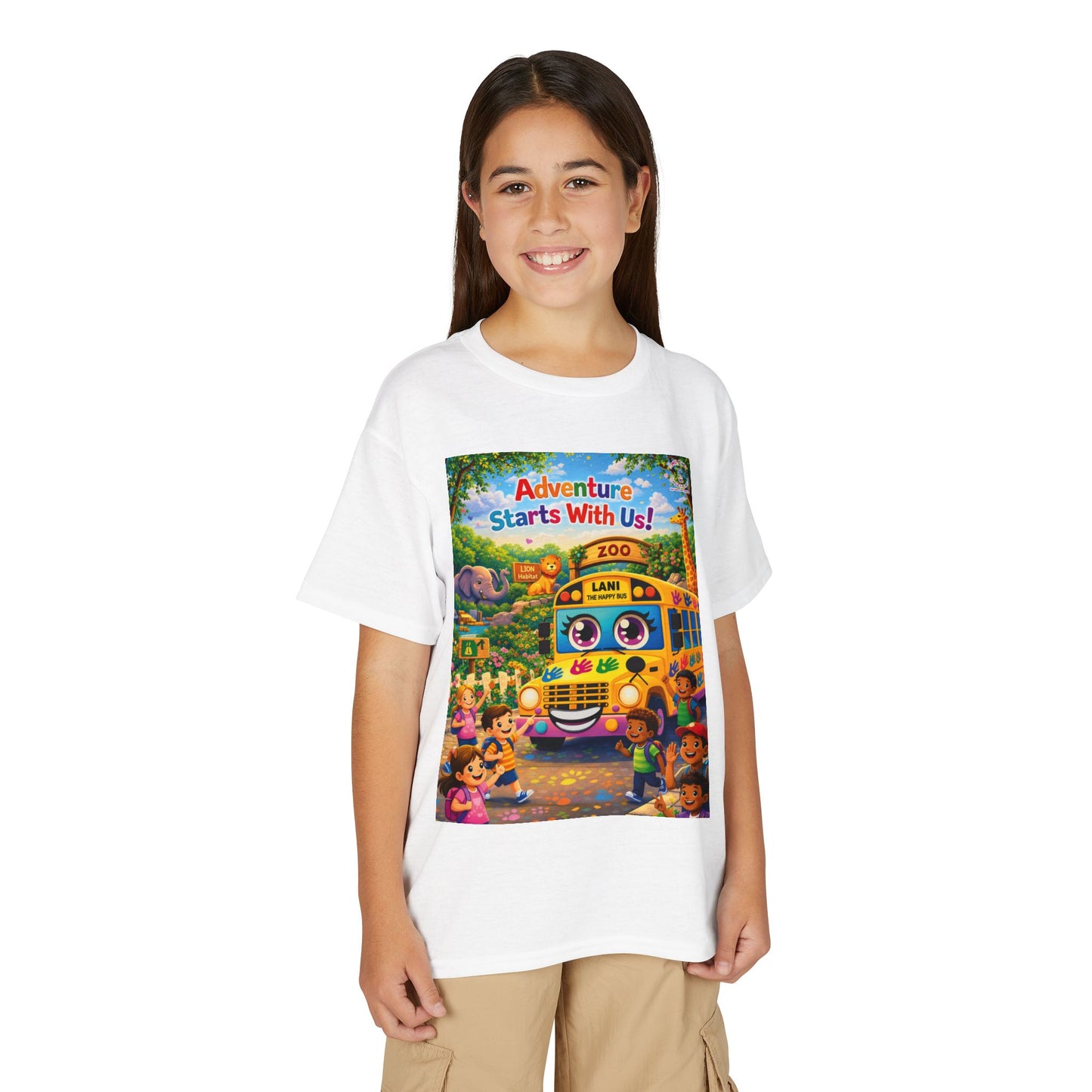 Lani™ Youth DryBlend® T-Shirt – "Adventure Starts With Us!" Graphic