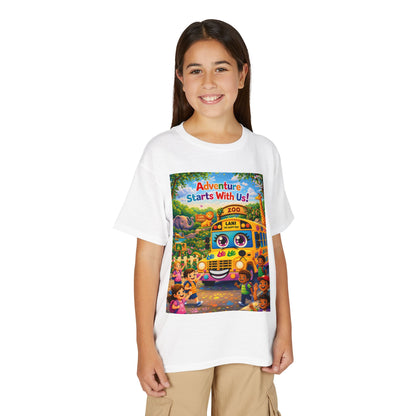 Lani™ Youth DryBlend® T-Shirt – "Adventure Starts With Us!" Graphic