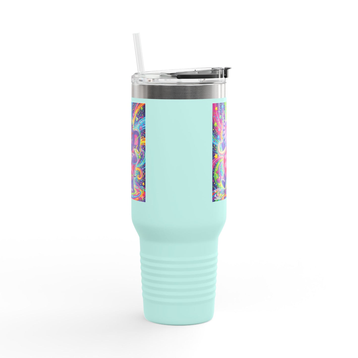 Piklez™ 40oz Insulated Travel Mug – "Born to Celebrate!" Graphic | Smile Universe Collection
