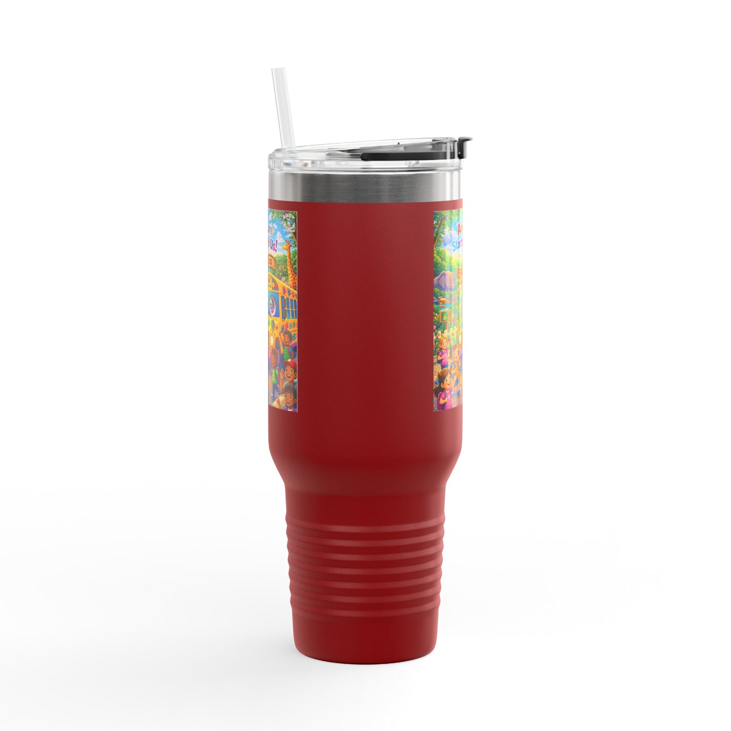 Lani™ 40oz Insulated Travel Mug – "Adventure Starts With Us!" Graphic