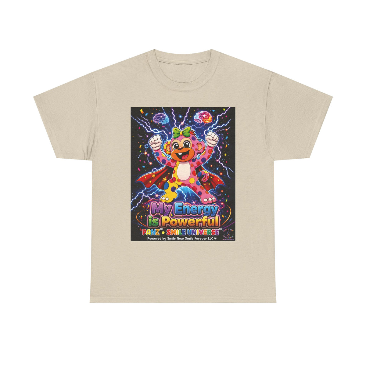Panz™ Unisex Heavy Cotton™ Tee For Adult – "My Energy is Powerful" Graphic Tee | Smile Universe Collection