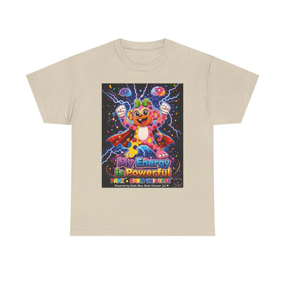 Panz™ Unisex Heavy Cotton™ Tee For Adult – "My Energy is Powerful" Graphic Tee | Smile Universe Collection