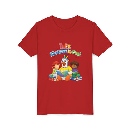 TuBz™ "Kindness Is Cool" Kids T-Shirt - Positive Message Graphic Tee | Smile Universe TuBz4Kidz