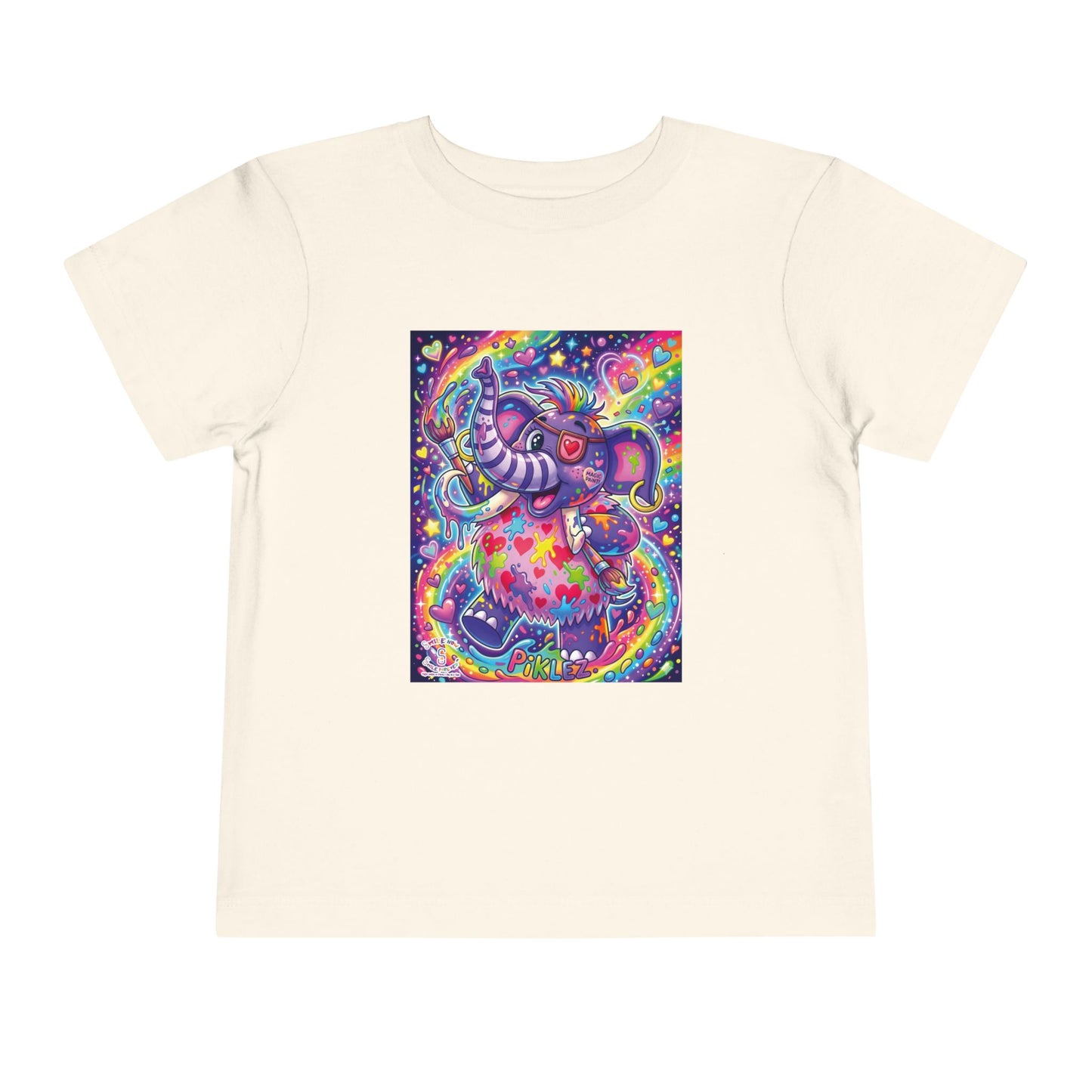 Piklez™ Toddler Short Sleeve Tee – "Magic Paint!" Graphic Shirt | Smile Universe Collection