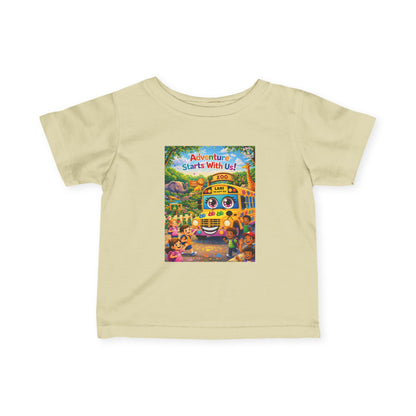 Lani™ Infant Fine Jersey Tee – "Adventure Starts With Us!" Graphic