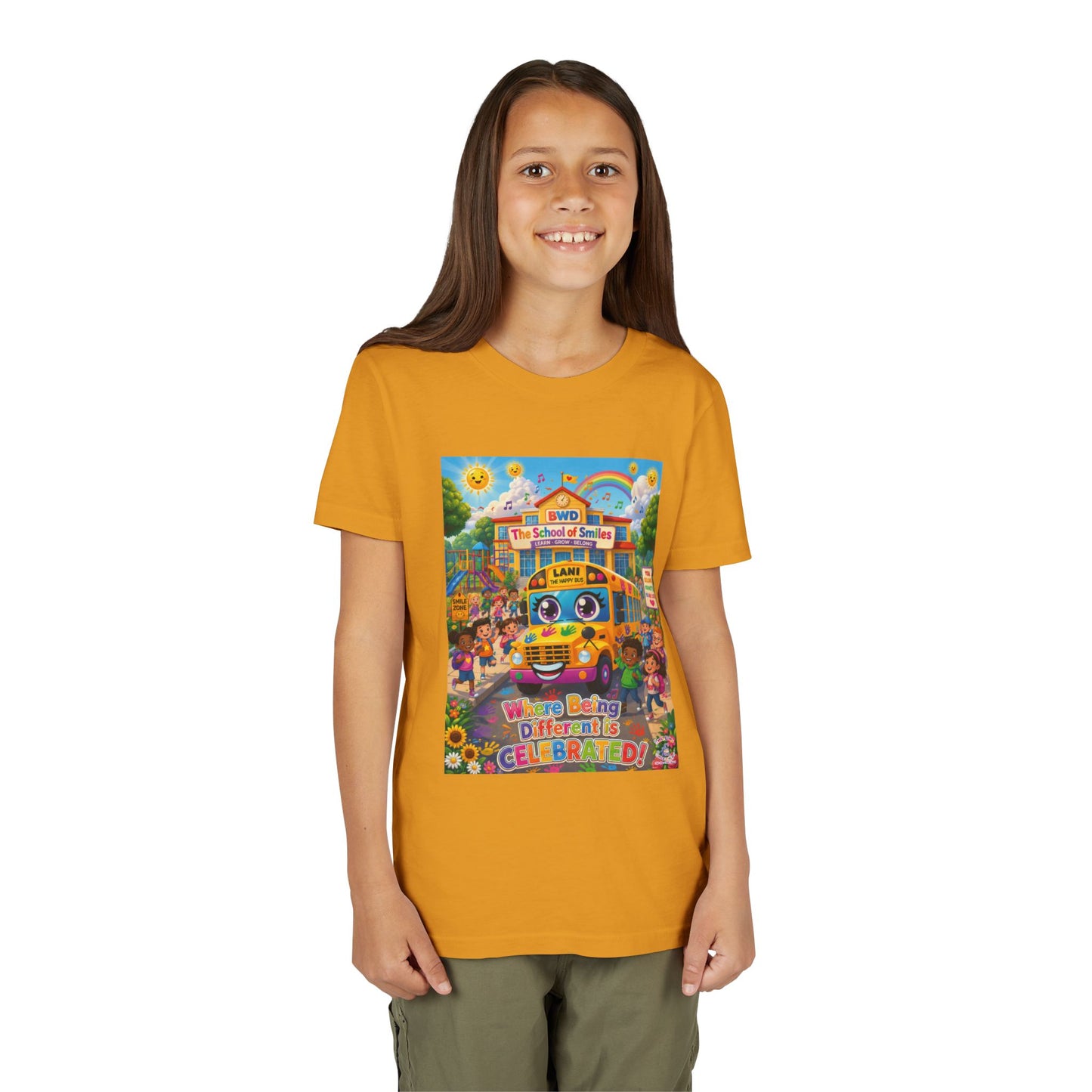 Lani™ Youth Short Sleeve Tee – "Where Being Different is CELEBRATED!" Graphic Shirt
