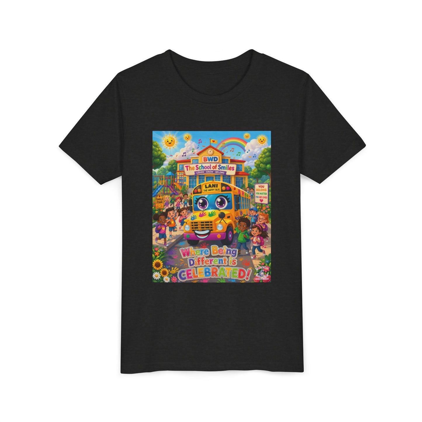 Lani™ Youth Short Sleeve Tee – "Where Being Different is CELEBRATED!" Graphic Shirt