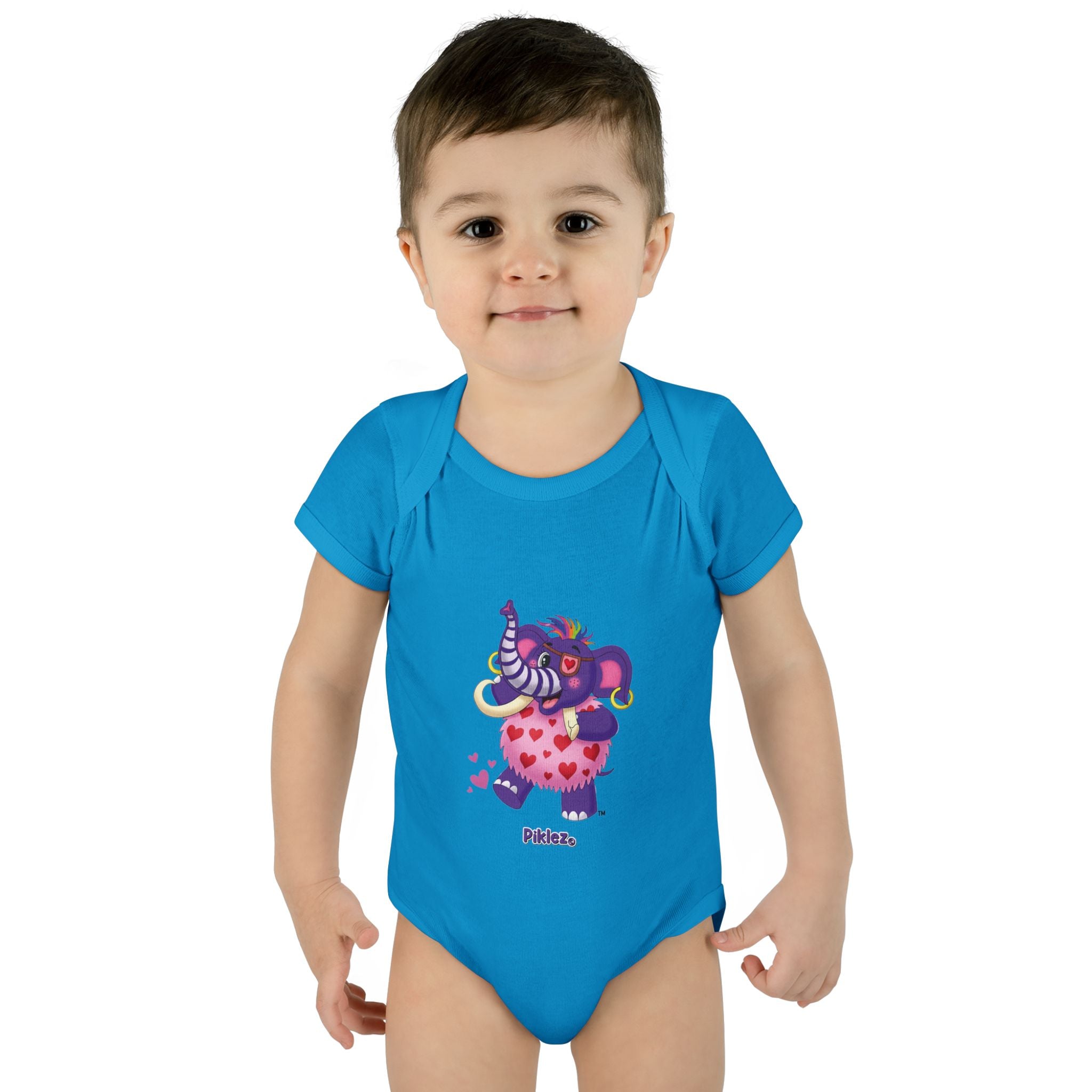 Piklez™ Infant Baby Rib Bodysuit – "Full of Love!" Graphic | Smile Universe Collection