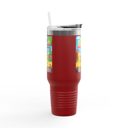 Potz™ Insulated Travel Mug 40oz – "My ADHD Means Always Dreaming, Highly Determined" Graphic Tumbler | Smile Universe Collection
