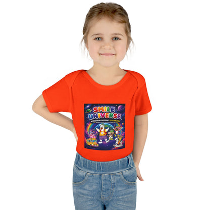 Smile Universe™ Infant Baby Rib Bodysuit – "Where Being Different is CELEBRATED!" Graphic