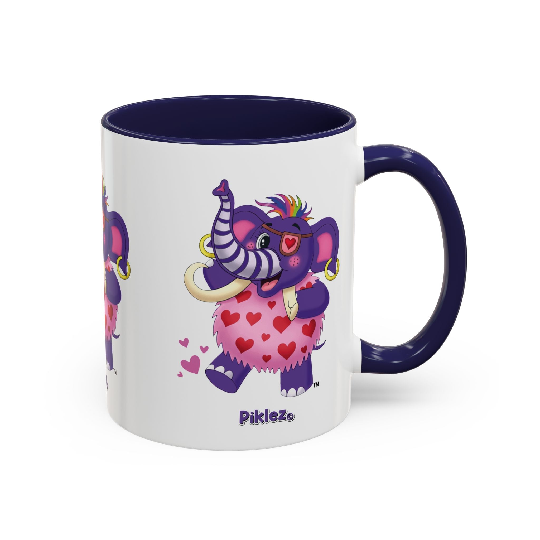 Piklez™ Accent Coffee Mug (11oz & 15oz) – "Full of Love!" Graphic | Smile Universe Collection