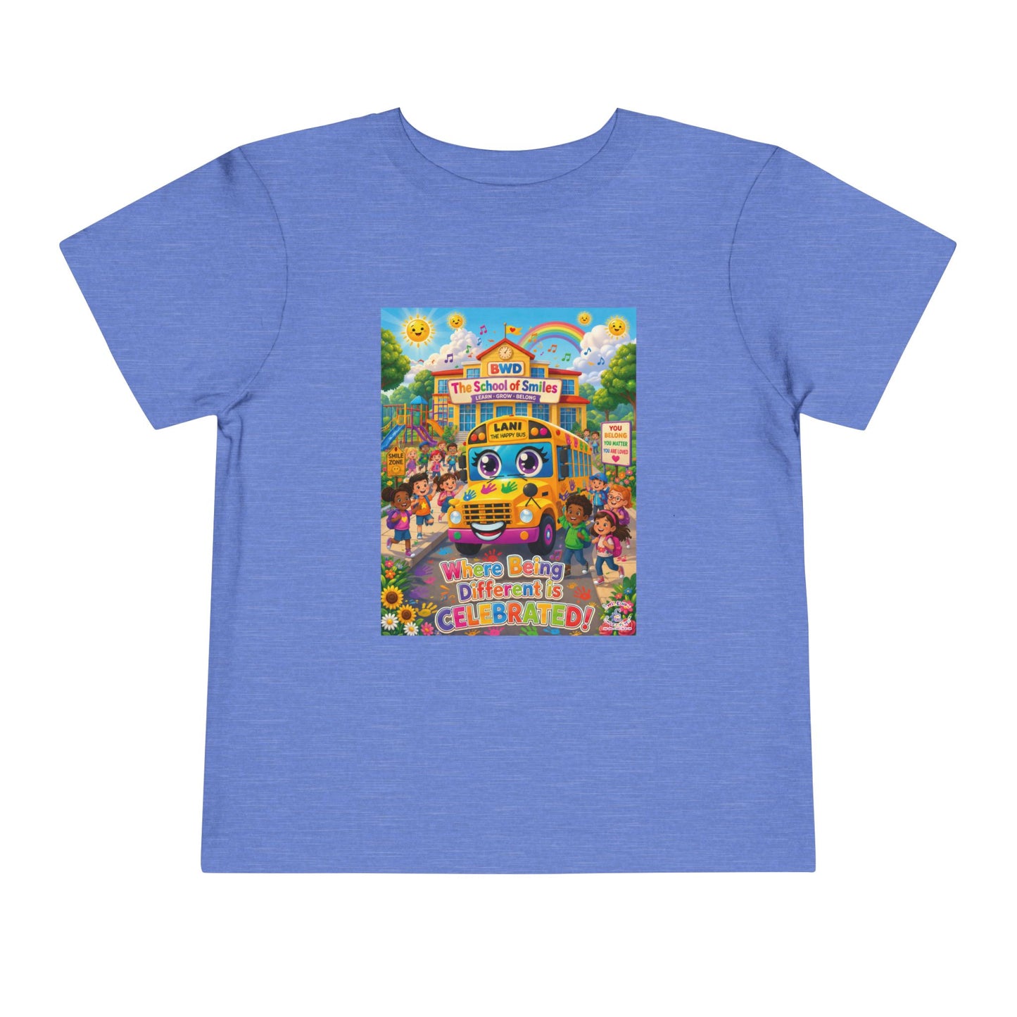Lani™ Toddler Short Sleeve Tee – "Where Being Different is CELEBRATED!" Graphic Shirt