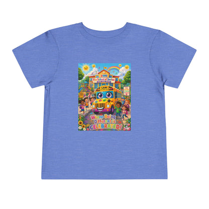 Lani™ Toddler Short Sleeve Tee – "Where Being Different is CELEBRATED!" Graphic Shirt