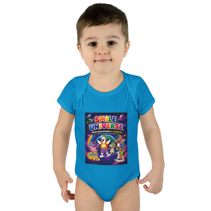 Smile Universe™ Infant Baby Rib Bodysuit – "Where Being Different is CELEBRATED!" Graphic