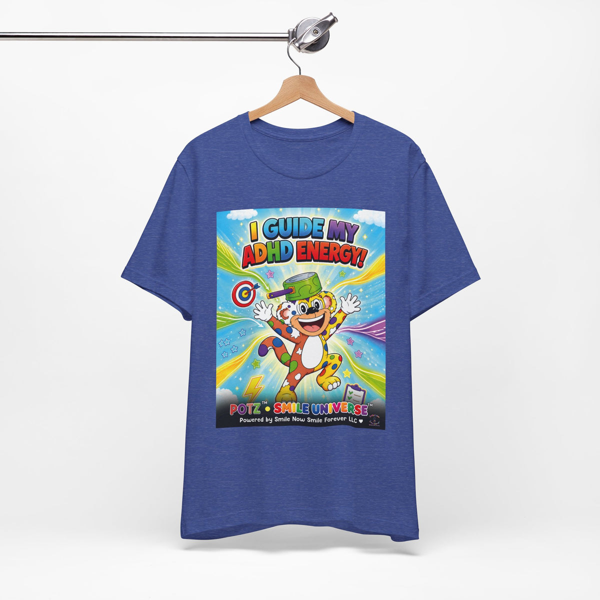 Potz™ Unisex Jersey Short Sleeve Tee – "I Guide My ADHD Energy!" Graphic Tee | Smile Universe Collection