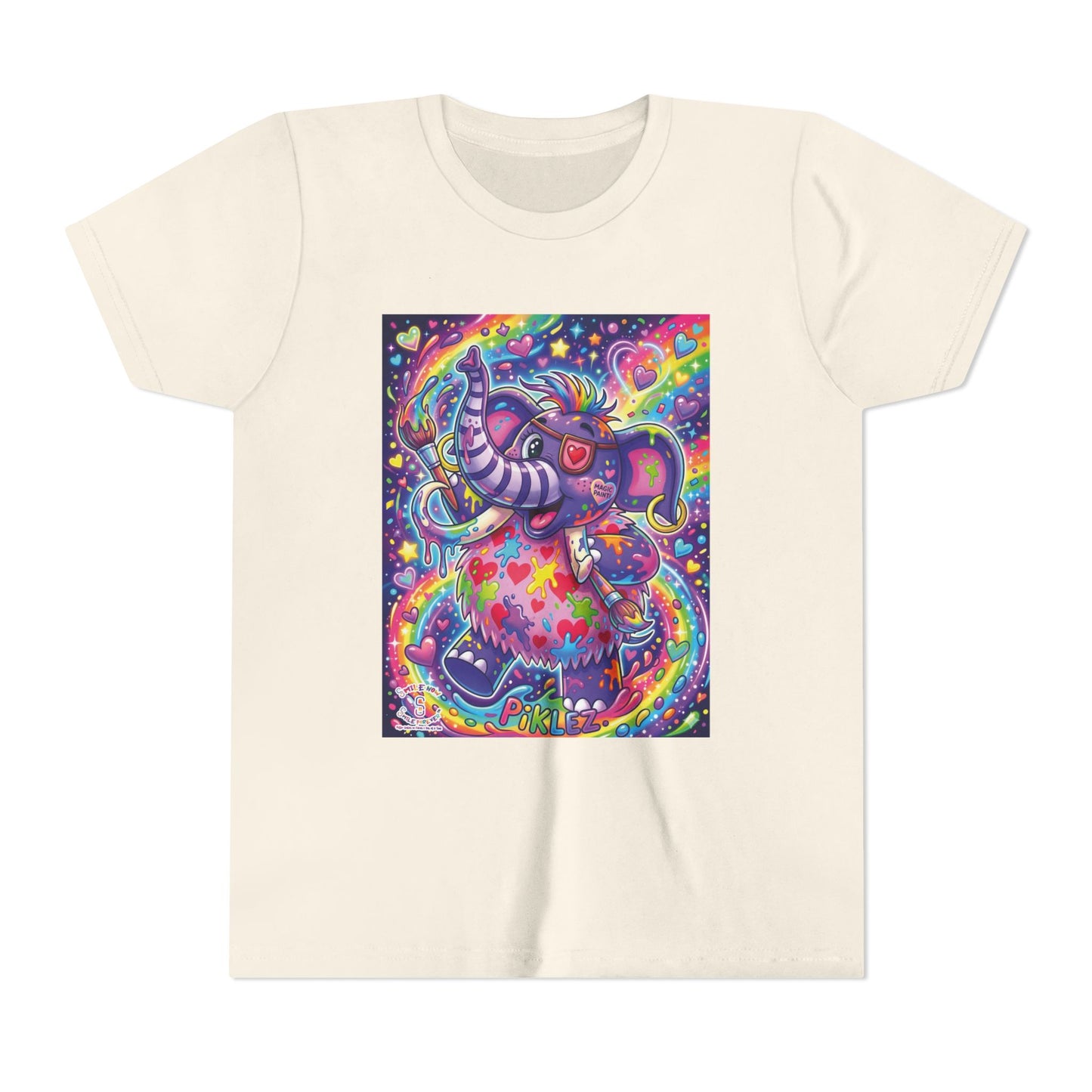 Piklez™ Youth Short Sleeve Tee – "Magic Paint!" Graphic Shirt | Smile Universe Collection