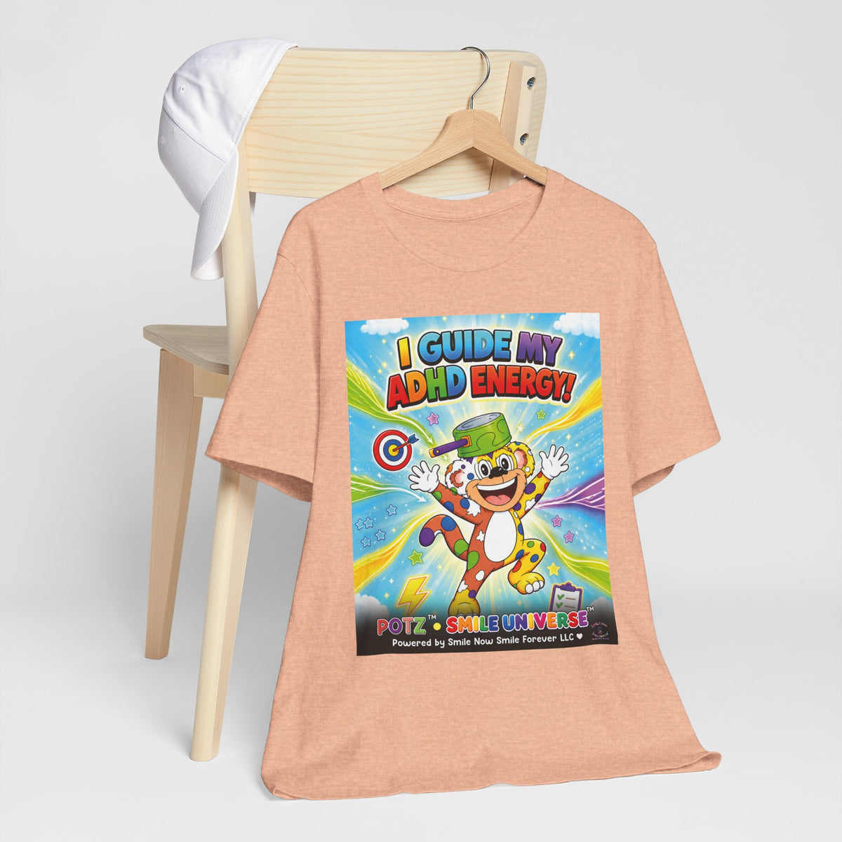 Potz™ Unisex Jersey Short Sleeve Tee – "I Guide My ADHD Energy!" Graphic Tee | Smile Universe Collection