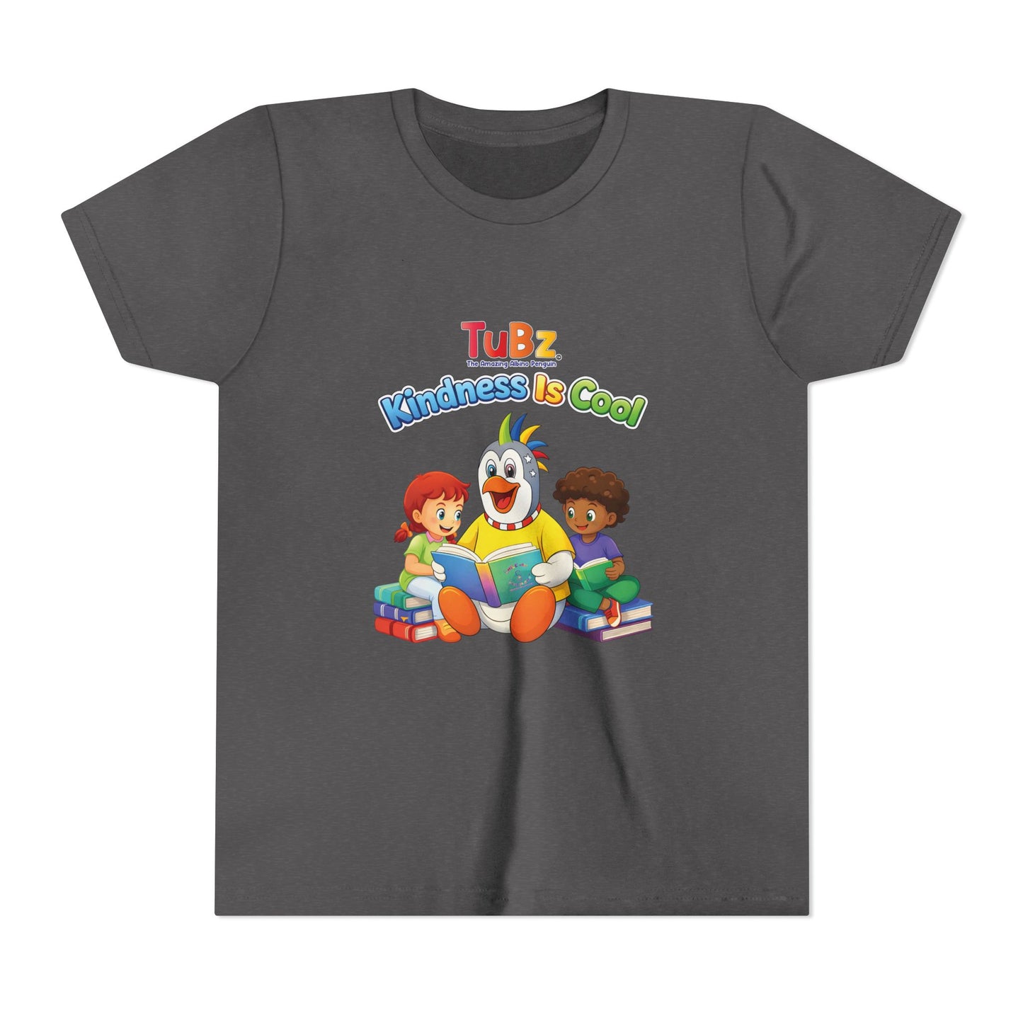 TuBz™ "Kindness Is Cool" Kids T-Shirt - Positive Message Graphic Tee | Smile Universe TuBz4Kidz