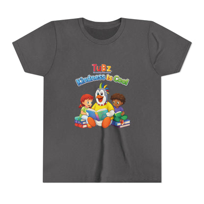 TuBz™ "Kindness Is Cool" Kids T-Shirt - Positive Message Graphic Tee | Smile Universe TuBz4Kidz