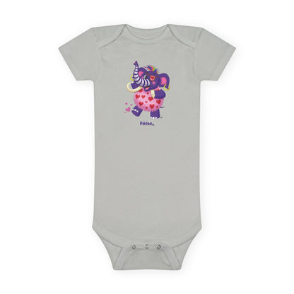 Piklez™ Baby Short Sleeve Onesie® – "Full of Love!" Graphic | Smile Universe Collection