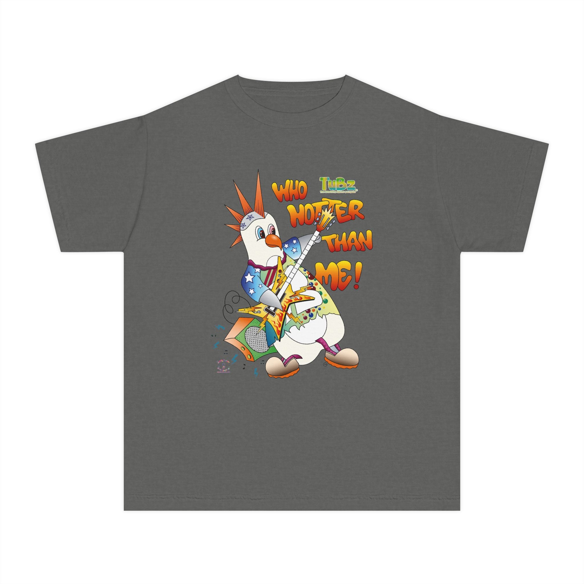 TuBz™ Rockstar Kids T-Shirt - "Who Hotter Than Me!" Graphic Tee | Smile Universe TuBz4Kidz Collection