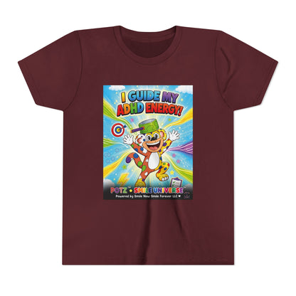 Potz™ Youth Short Sleeve Tee – "I Guide My ADHD Energy!" Graphic Tee | Smile Universe Collection