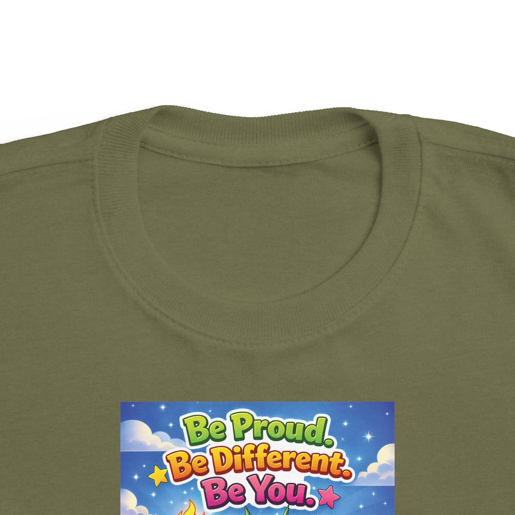 TuBz™ "Be Proud. Be Different. Be You." Kids T-Shirt - Inspirational Graphic Tee