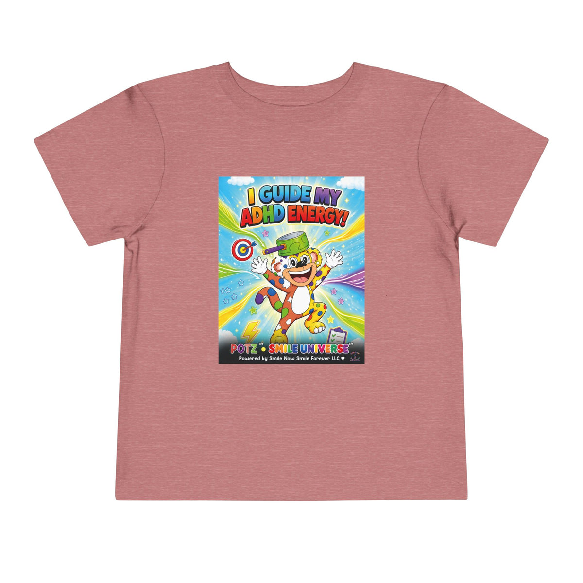 Potz™ Toddler Short Sleeve Tee – "I Guide My ADHD Energy!" Graphic Tee | Smile Universe Collection