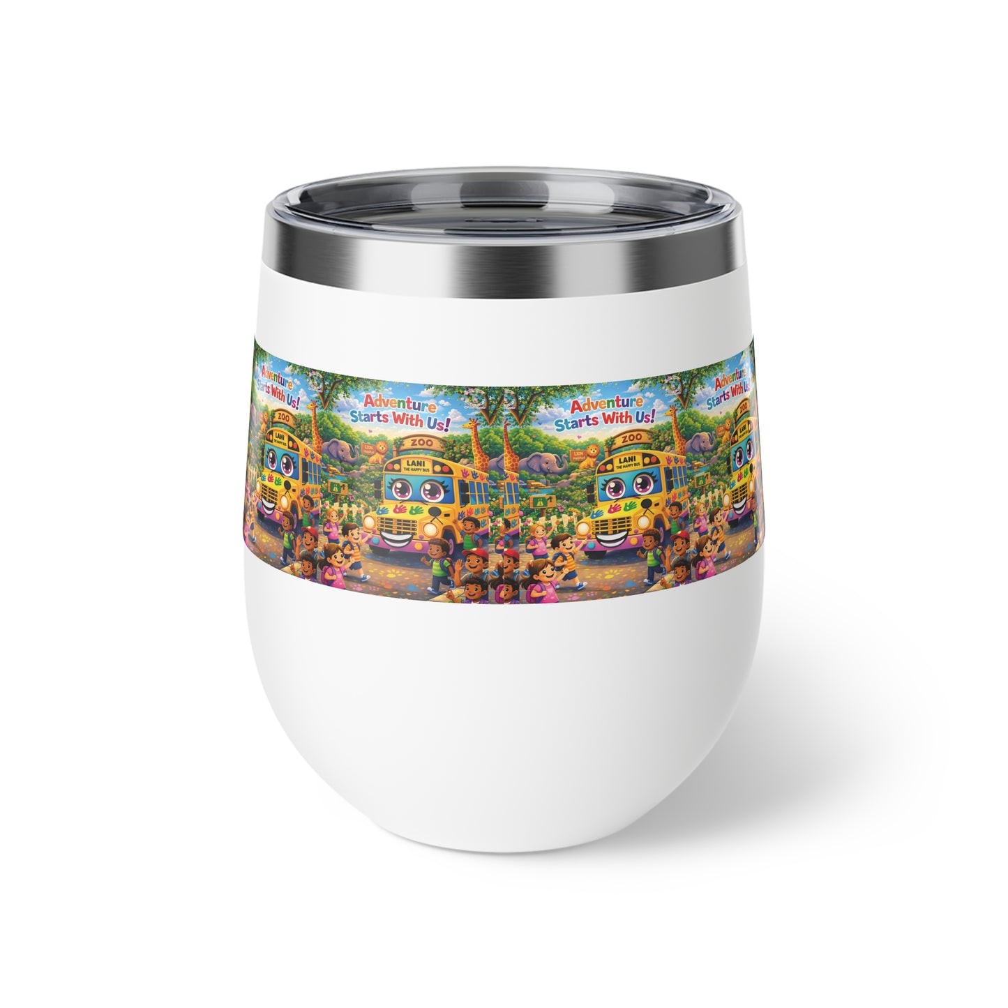 Lani™ 12oz Copper Vacuum Insulated Cup – "Adventure Starts With Us!" Graphic