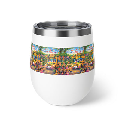 Lani™ 12oz Copper Vacuum Insulated Cup – "Adventure Starts With Us!" Graphic