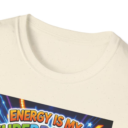 Potz™ Unisex Softstyle T-Shirt – "Energy is My Superpower!" Graphic Tee | Smile Universe Collection