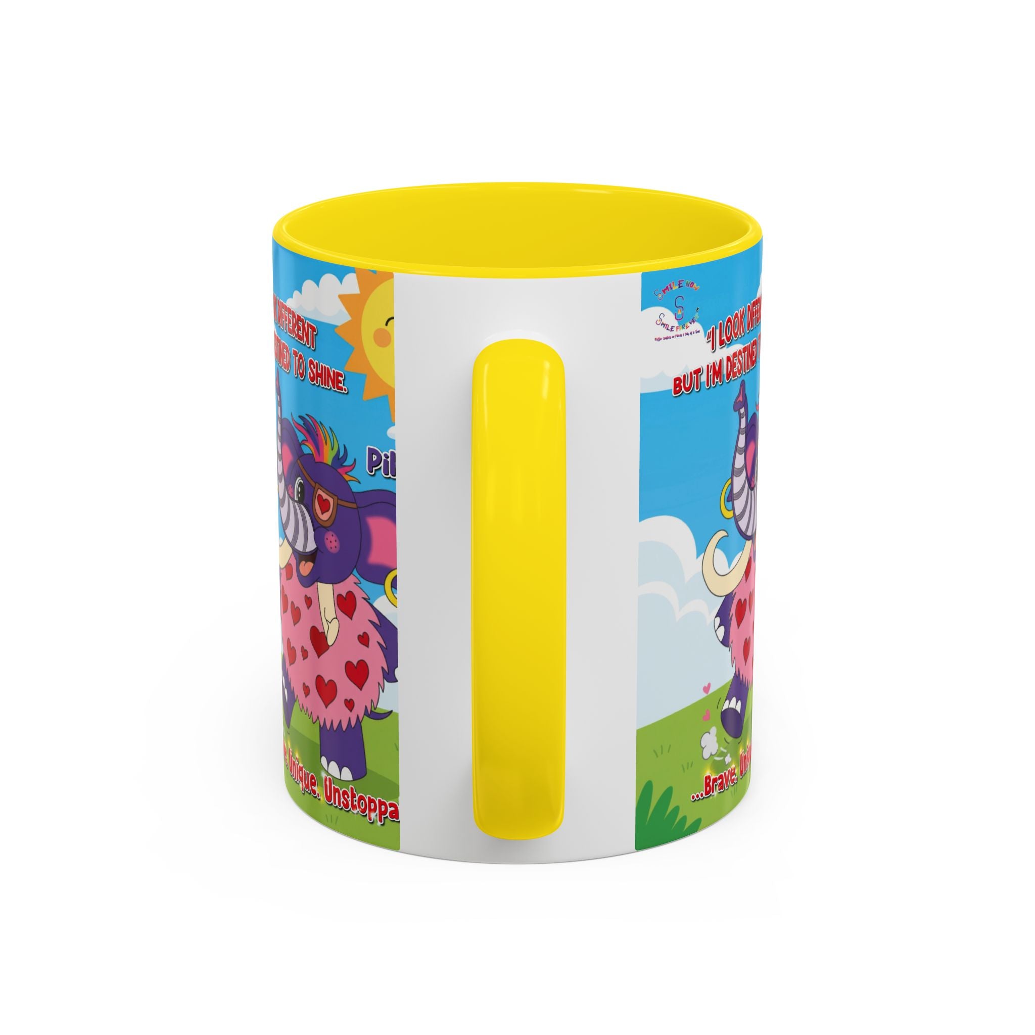 Piklez™ Accent Coffee Mug (11oz, 15oz) – “Destined to Shine” | Smile Universe Collection