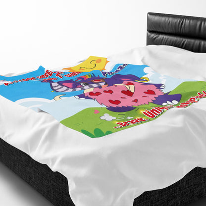 Piklez™ Velveteen Plush Blanket – "Destined to Shine" Graphic | Smile Universe Collection