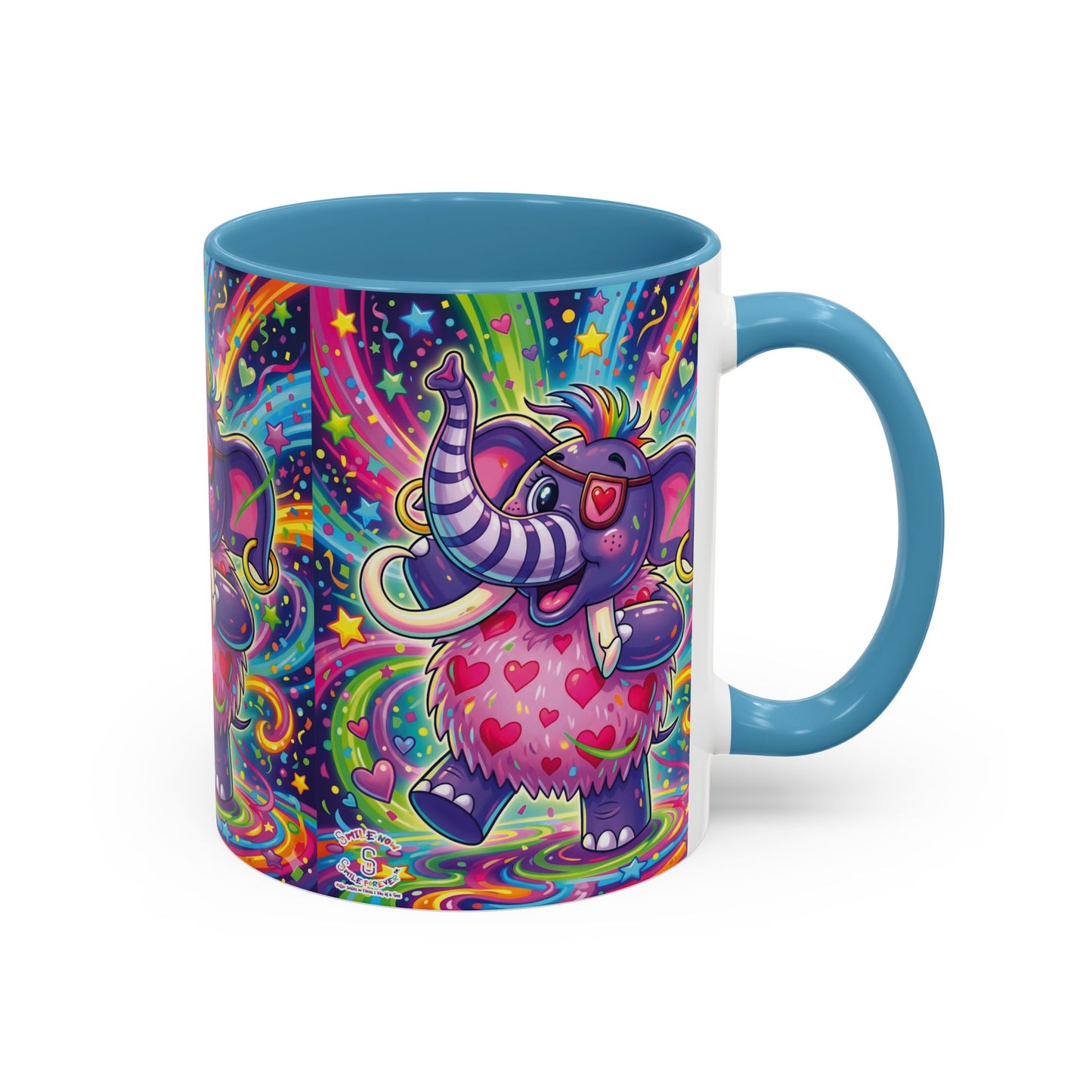 Piklez™ 11oz, 15oz Accent Coffee Mug – "Born to Celebrate!" Graphic | Smile Universe Collection
