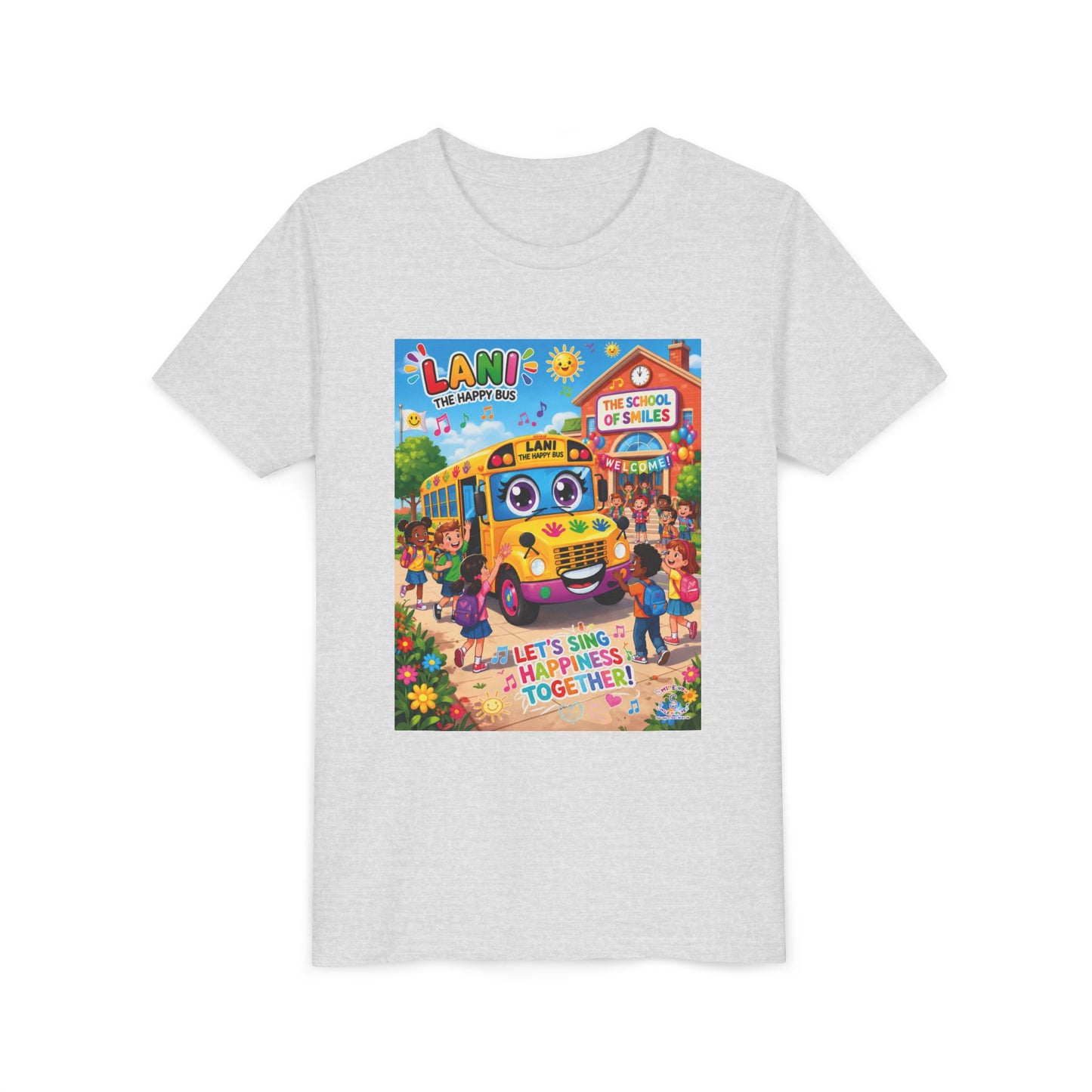 Lani™ Youth Short Sleeve Tee – "Let's Sing Happiness Together!" Graphic