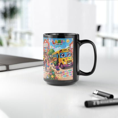 Lani™ Black Mug (11oz & 15oz) – "Let's Sing Happiness Together!" Graphic