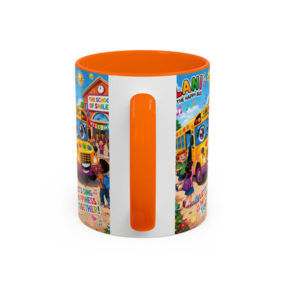 Lani™ Accent Coffee Mug (11oz & 15oz) – "Let's Sing Happiness Together!" Graphic