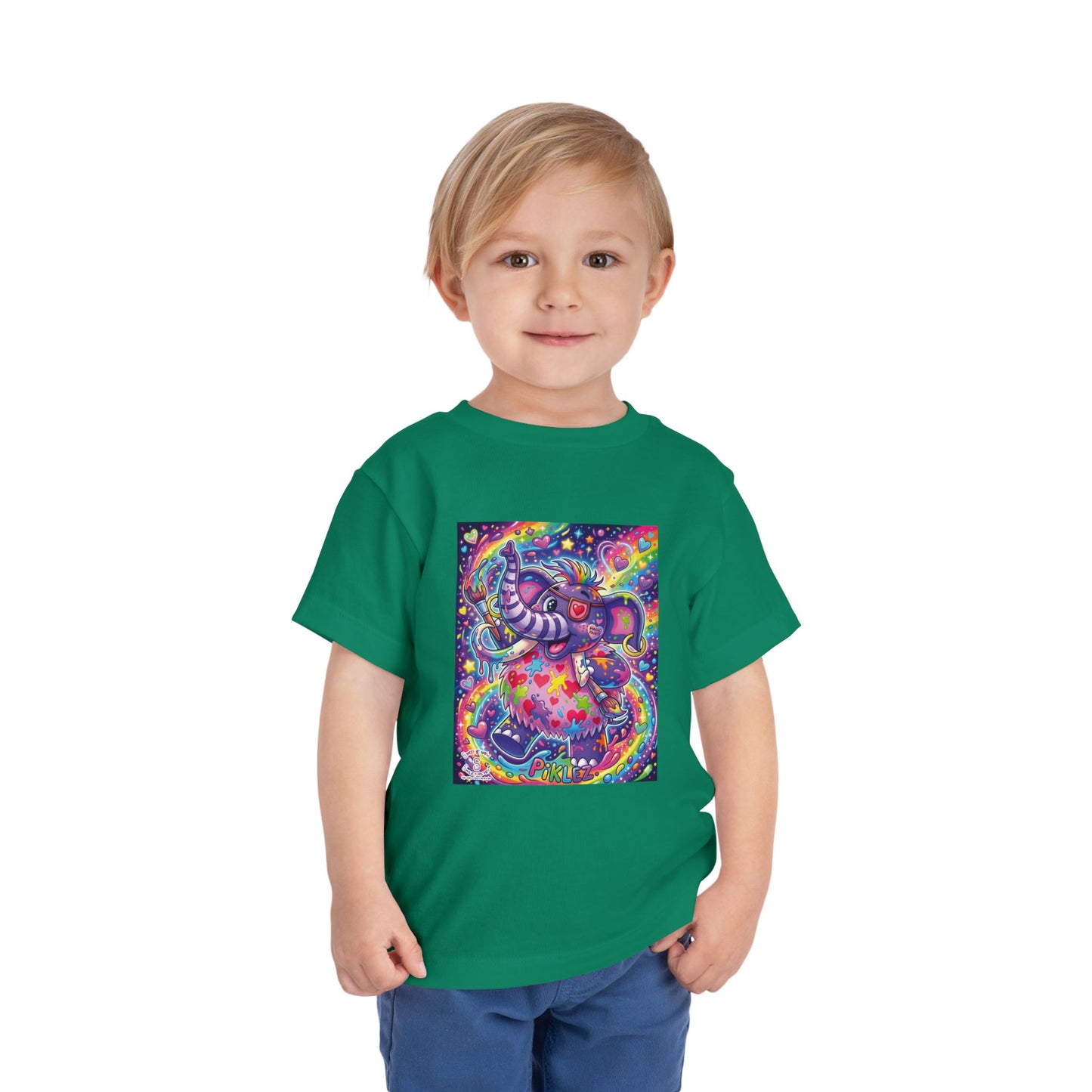 Piklez™ Toddler Short Sleeve Tee – "Magic Paint!" Graphic Shirt | Smile Universe Collection