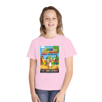 Potz™ Youth Midweight Tee – "My ADHD Means Always Dreaming, Highly Determined" Graphic Tee | Smile Universe Collection