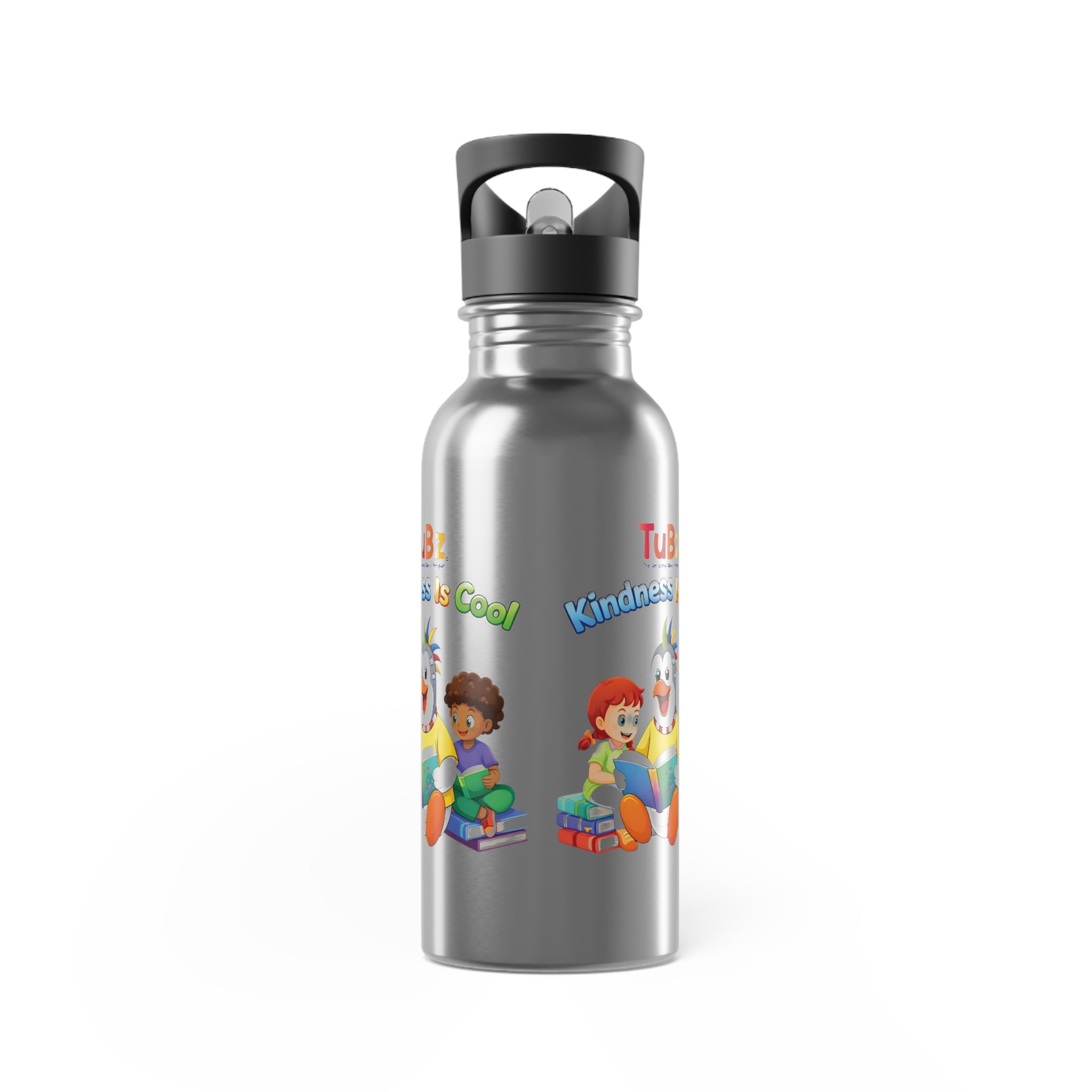 TuBz™ "Kindness Is Cool" Kids Water Bottle - School Hydration Bottle | Smile Universe TuBz4Kidz